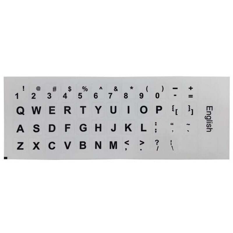 Replacement Keyboard Sticker English Letter Film Keypad Cover Sticker Suitable for Tablet PC Laptop Gaming Keypads: BK