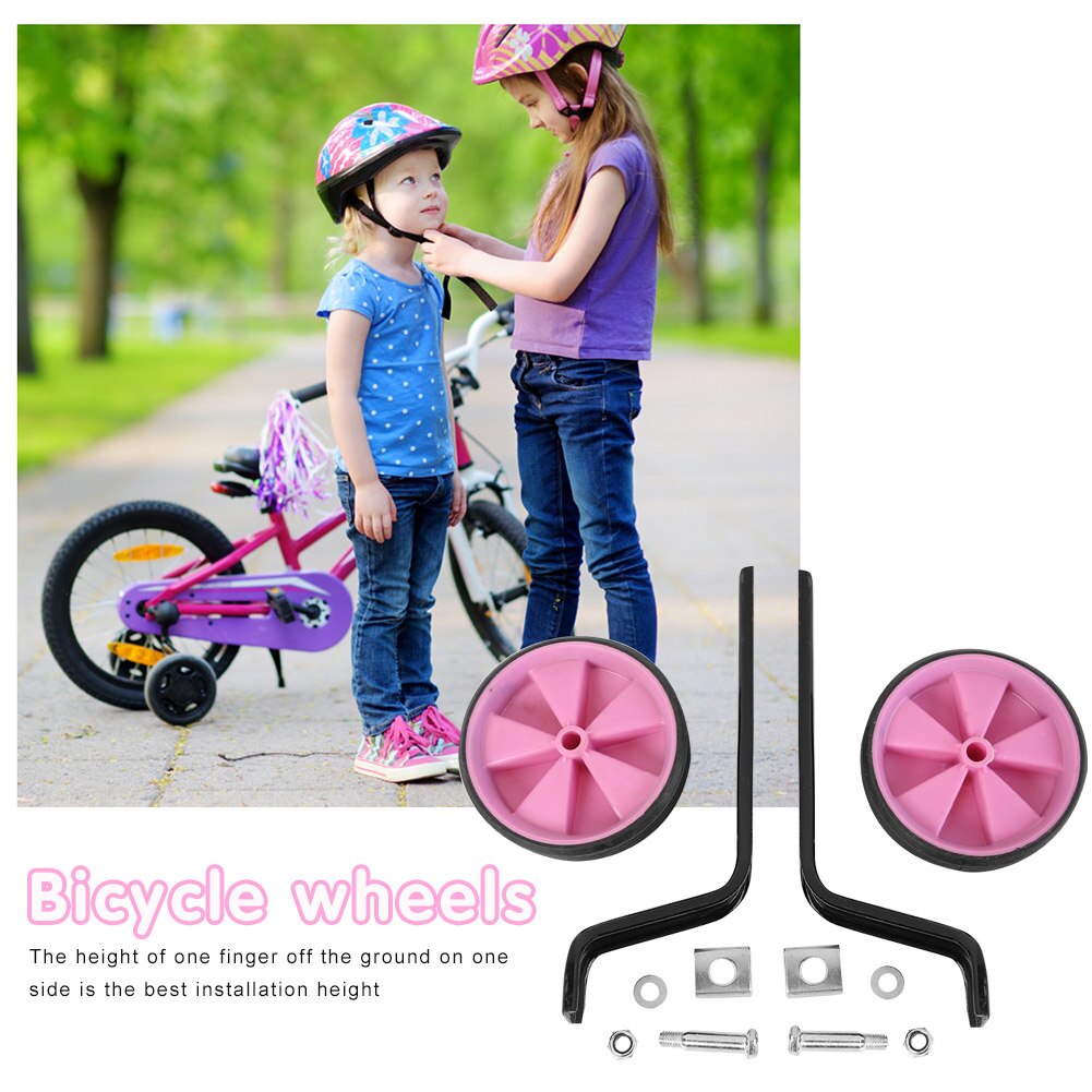 1 Pair Bike Stabilisers Auxiliary Training Wheels Children Bicycle Stabilisers Cycling Parts for 12-20 inch MTB Bike Universal