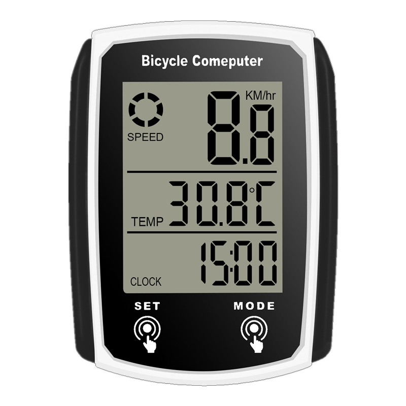Bicycle Computer LCD Digital Wired Cycling Computer Speedometer Bike Speed Odometer with Backlight Bike Accessories
