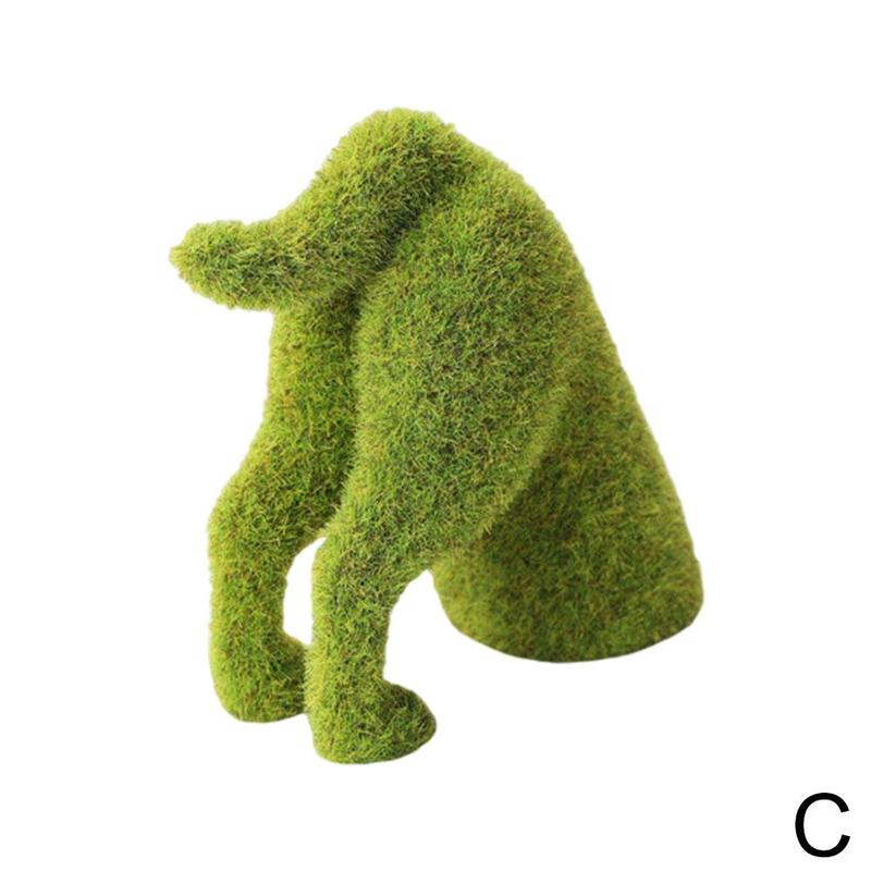 Decorative Peeing Dog Topiary Flocking Dog Sculptures Statue Without Ever a Finger to Prune or Water Decorative Pet Garden Decor: C