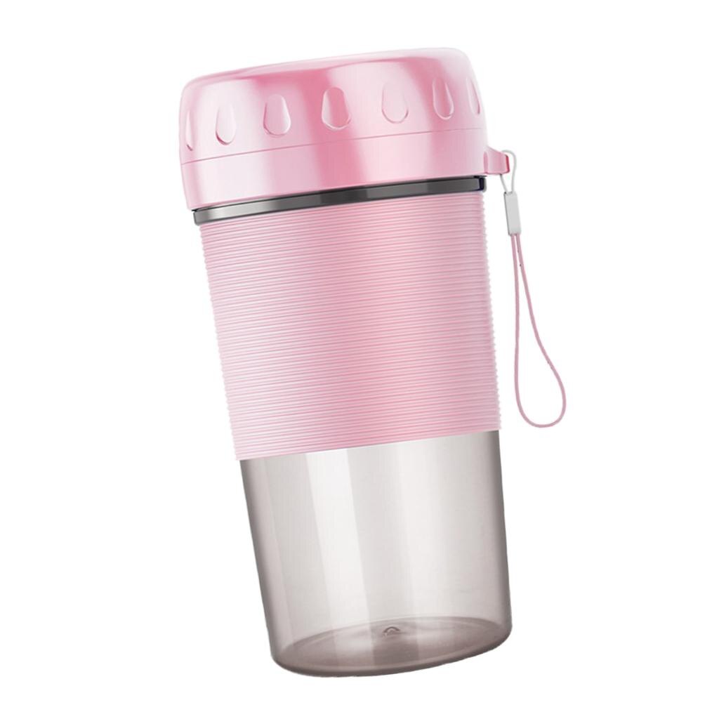 Bärbar personlig mixer elektrisk usb liten smoothie juicer kopp, mini hushållsfrukt mixer med 300ml glasflaskor