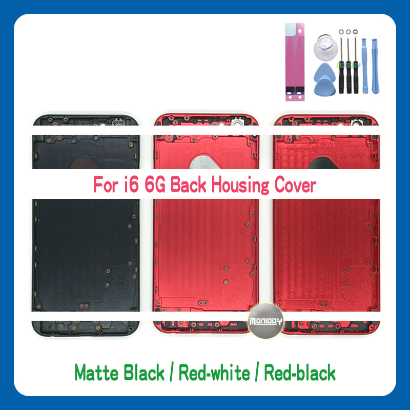 Achterklep voor iphone 6 6g 6s 6 plus 6s plus 6sp 6 plus achterbehuizing deksel achterdeur chassis middenframe +gereedschap