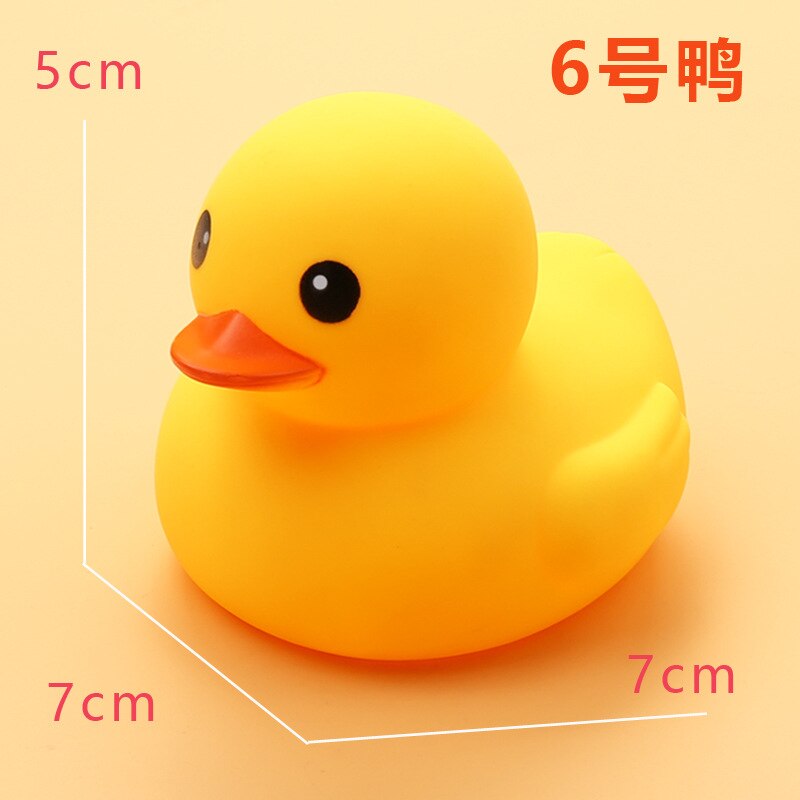 5pc BabyToy Bad Ente Gelbe Ente Lustige Mädchen Junge Kinder Strand Schwimmen Kawaii Nette Wasser Float Gummi Badewanne spielzeug für Kinder: 5pcs NO6