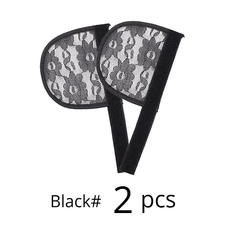Nunify-coletas negras y Beige para hacer coletas, accesorios para Pontail, Red para el cabello Diy, para hacer coletas, gorros para peluca Afro: Black-2Pcs
