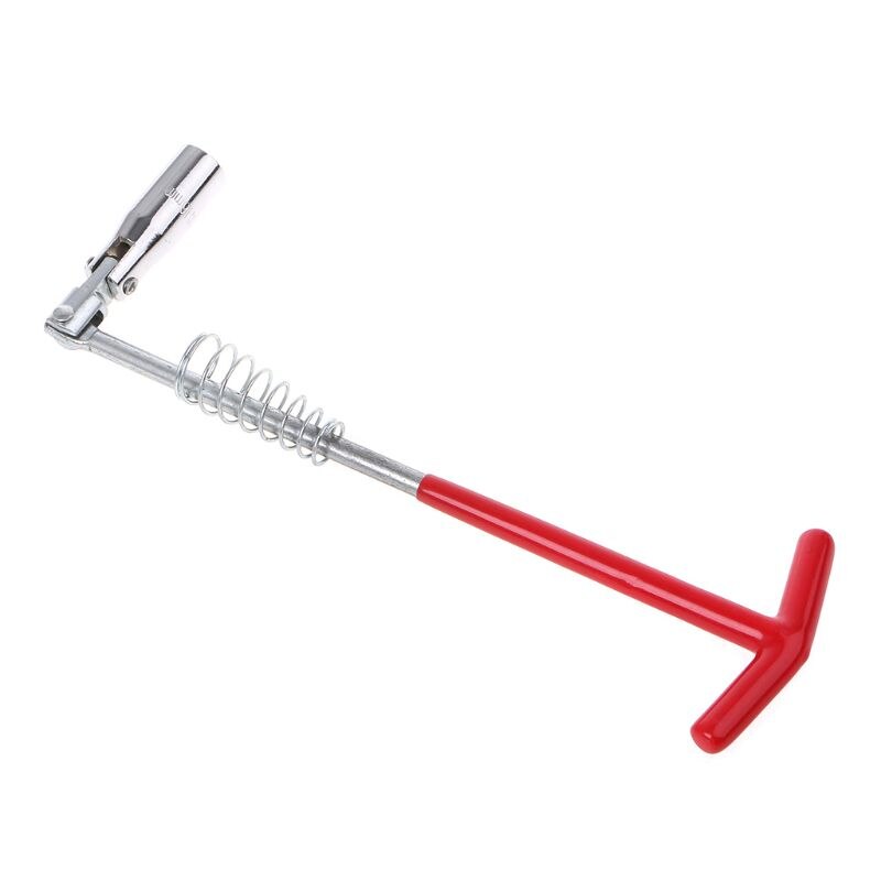 16mm/0.6" Magnetic Spark Plug Removal Tool T-Bar T-Handle Flexible Spanner Socket Wrench Auto Repair Hardware Tools