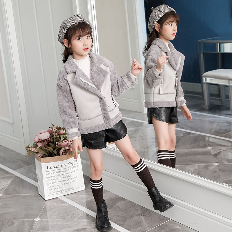 2022 giacche da ragazza autunno inverno agnello ispessito Fashion Design cappotti di stoffa di lana per bambini modelli medi ragazze