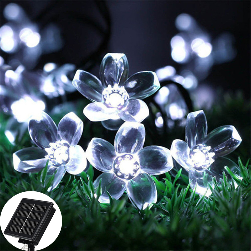 Luz Solar de bola marroquí de 12/7m, 5M/6M, lámpara de jardín de hadas impermeable para exteriores, 8 modos para jardín, patio, paso, iluminación exterior
