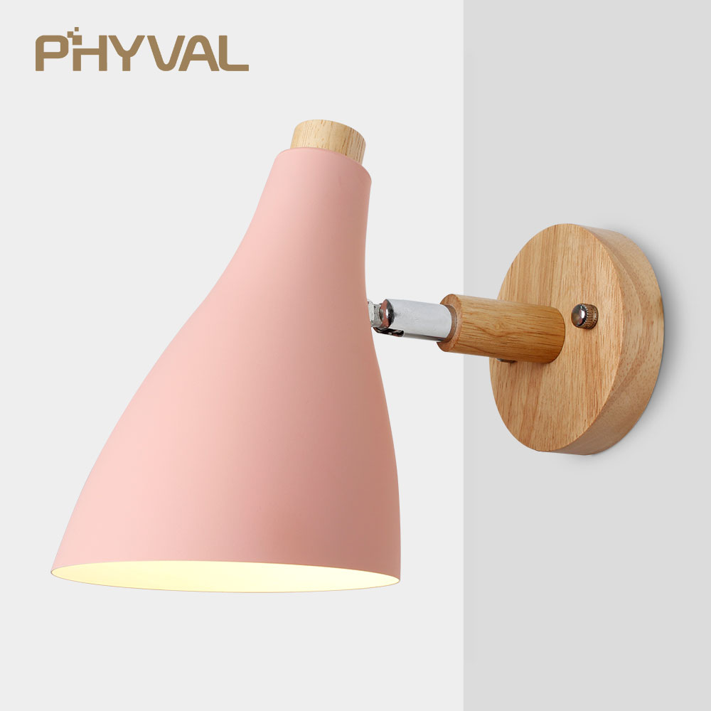 LED Wandlamp Creatieve Nordic Wandlamp eetkamer Restaurant Gang Cafe Wandlamp Wandkandelaar Slaapkamer Naast Lampen Hotel: Pink No Bulb