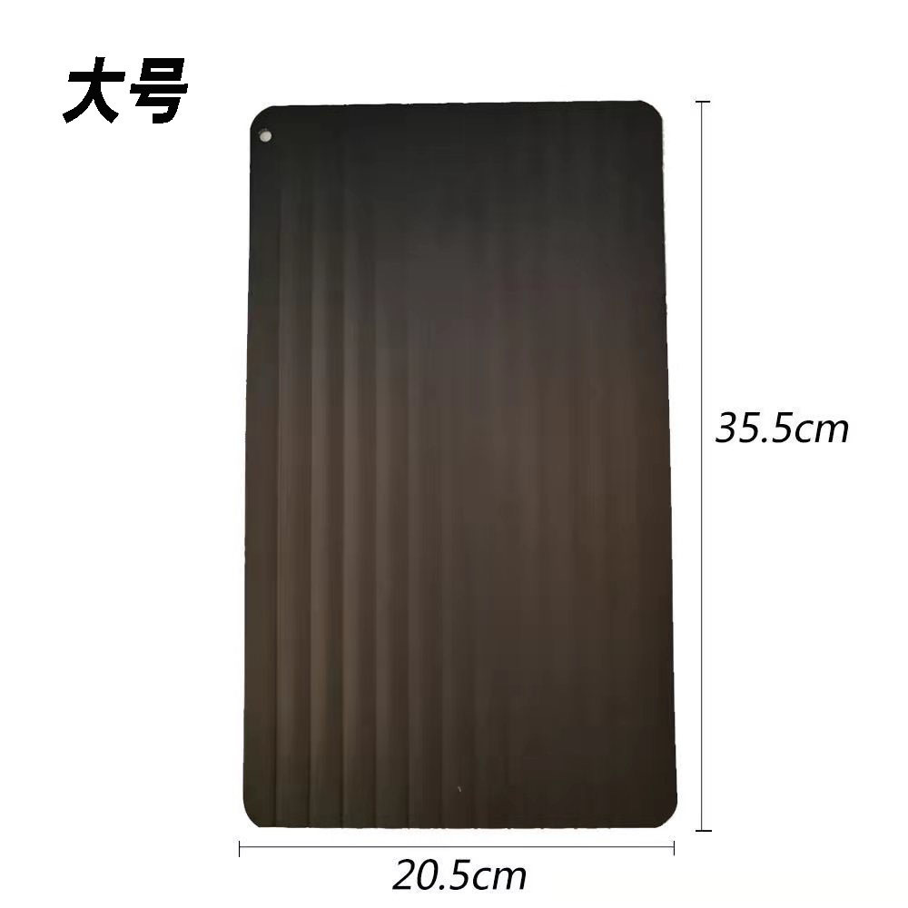 1 stks Aluminium Snelle Ontdooibak Snel Ontdooien Koude Biefstuk Vis Fruit Vlees Voedsel Ontdooibord Huishoudelijke Keuken Gereedschap: Licht Geel