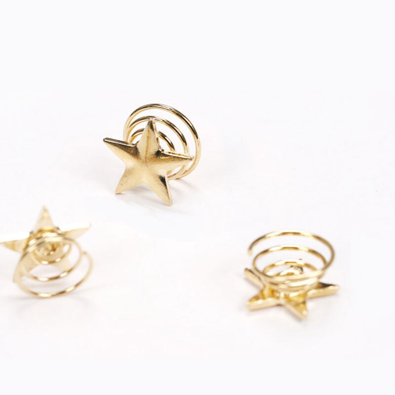 1Pc Minimalist Star-shaped Spiral Hair Clips Girls Lady Decorative Hair Pins Women Alloy Styling Tools Hairpins Hair Accessories