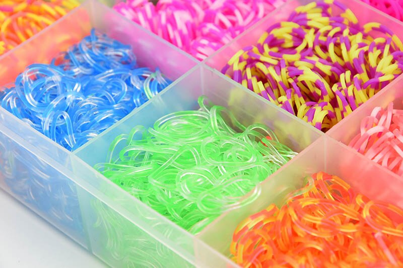 Diy Speelgoed Rubber Loom Bands Box Set Kid Armband Siliconen Elastiekjes Elastische Weave Loom Bands Kinderen Arts Ambachten Speelgoed