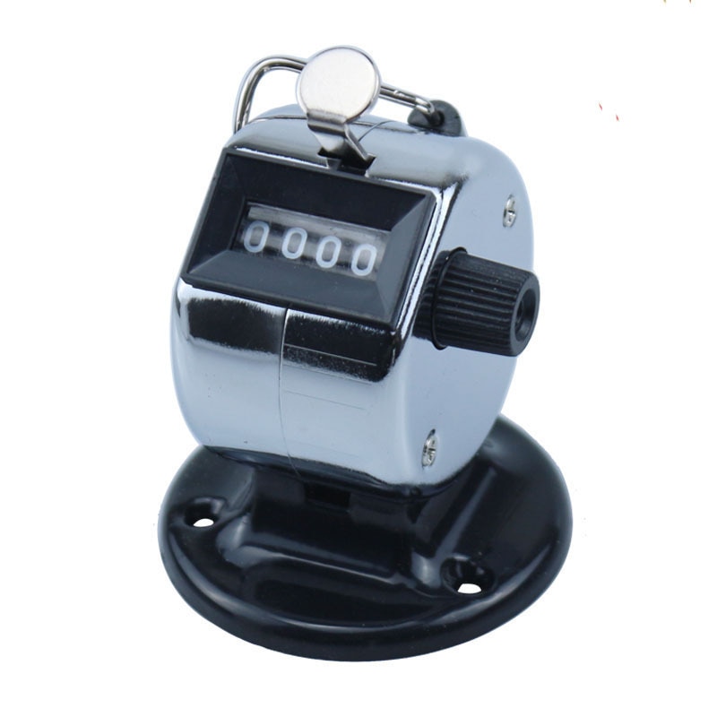 Hand Tally Counter Clicker 4 Digitals Telapparaat Hand Klik Mini Mechanische Count Tool Vinger Druk Tellen Clicker