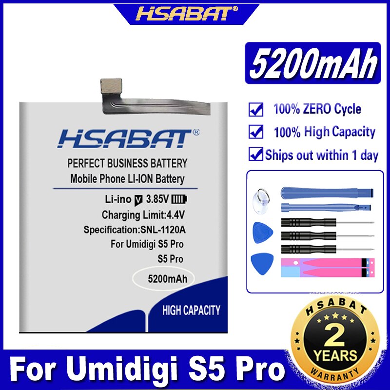 Akumulator HSABAT S5 zawodowiec 5200mAh robić baterii UMI Umidigi S5 zawodowiec