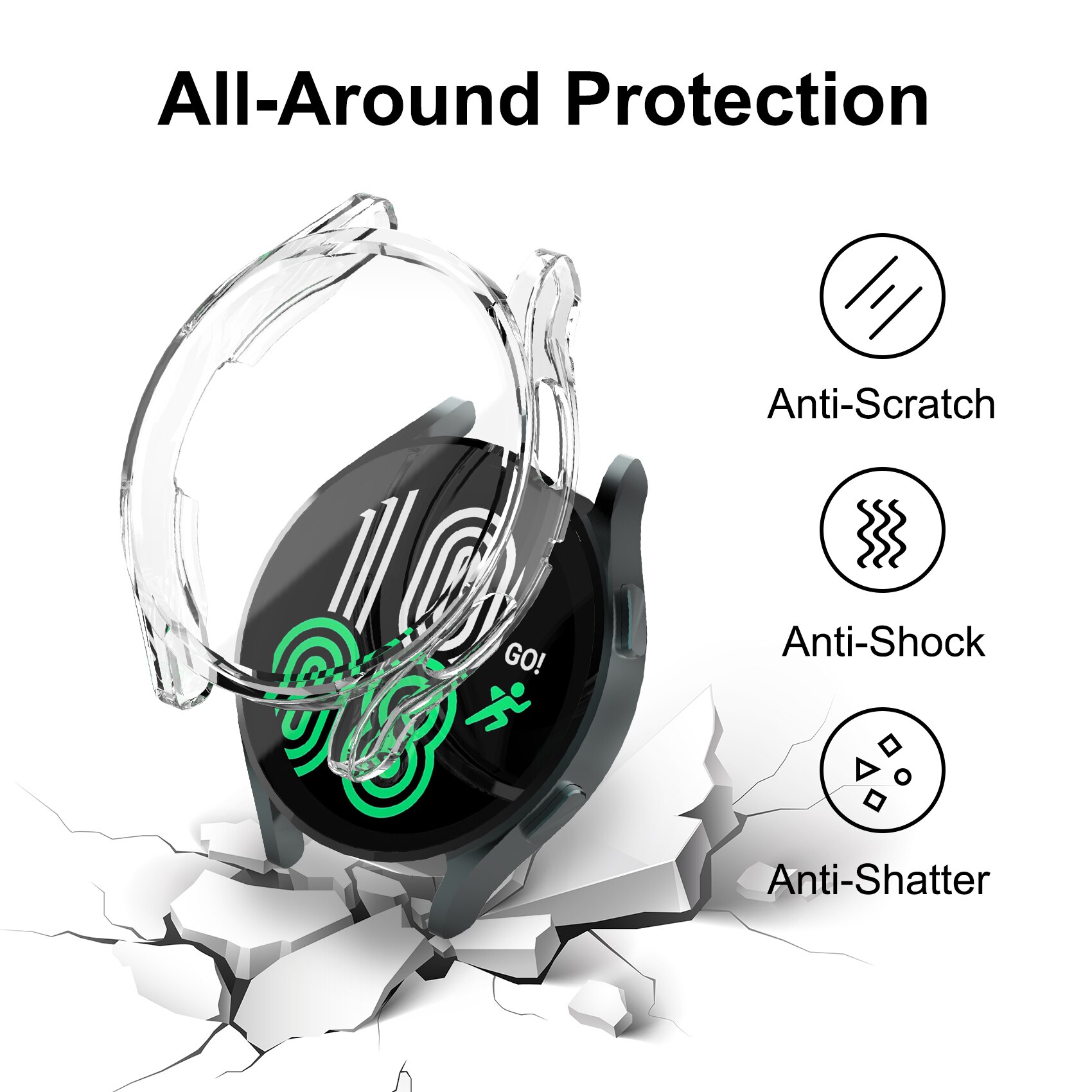 Horloge Case Voor Samsung Galaxy Horloge 4 Siliconen Tpu Scherm Beschermhoes Voor Samsung Galaxy Horloge 4 40Mm 44mm Smartwatch Bumper