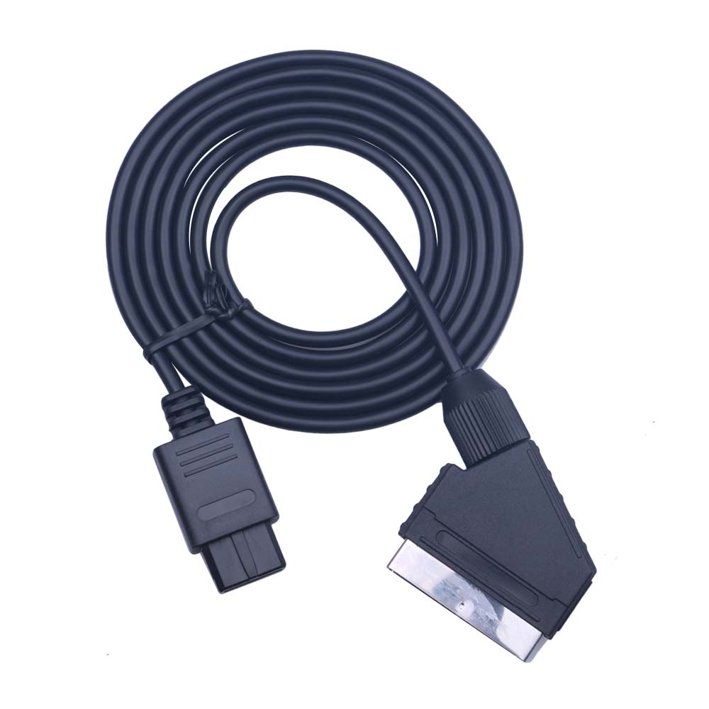 1.8m pvc rgb scart video av kabel sladd för pal super nintendo  n64 ngc snes