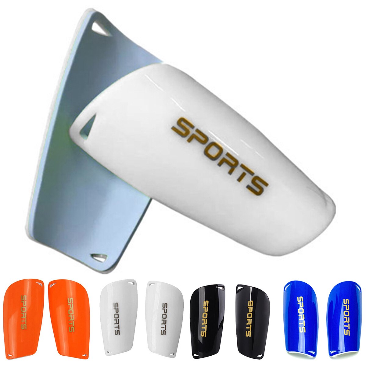 Adults Soccer Players Lightweight Durable And Tough PP Material 1 Pair Football Sports Shin Guards Soccer Gear Legs Protector