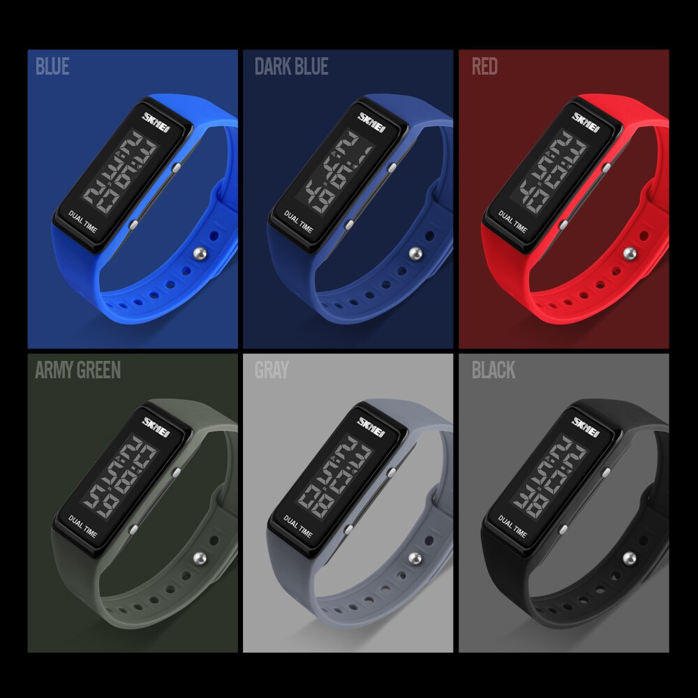 SKMEI Vrouwen Sport Horloges LED Elektronische Digitale Horloges Waterdichte Outdoor Sport Vrouwen Polsbandje Horloge