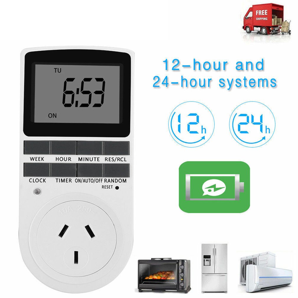 Elektronische Digitale Timer Schalter AU Stecker Küche Timer Outlet 240V 7 Tag 12/24 Stunde Programmierbare Timing Buchse