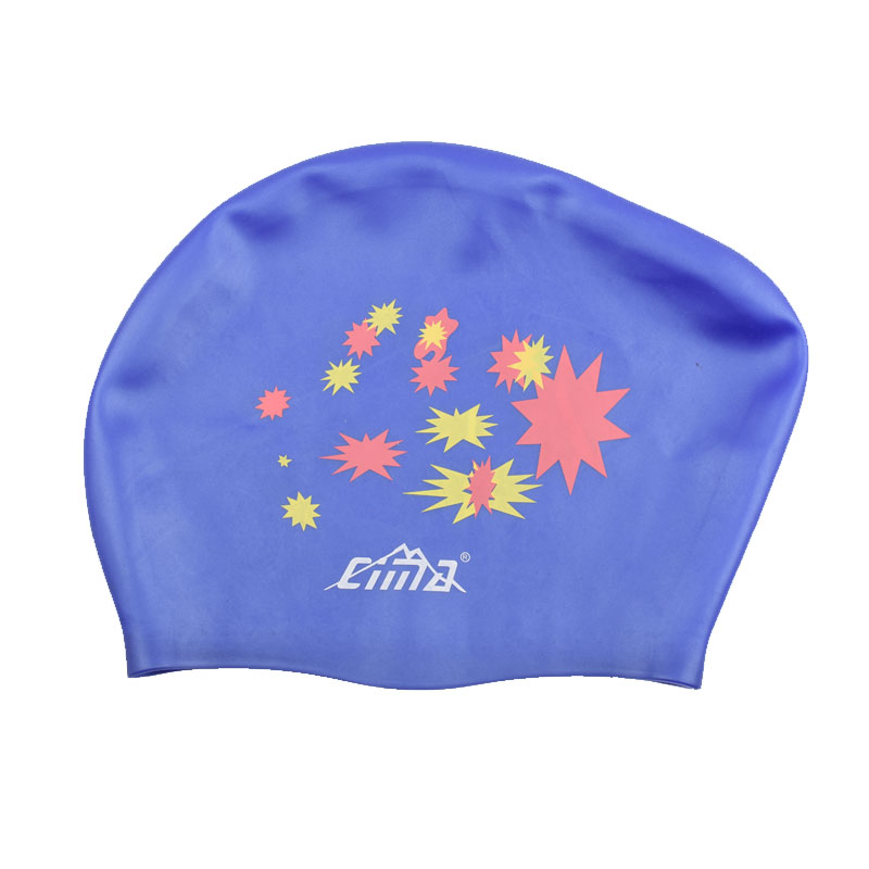 Gorro de natación de silicona para mujer, gorro de baño de pelo largo Extra grande, impermeable, con copa de oreja, protege las gorras de natación elásticas