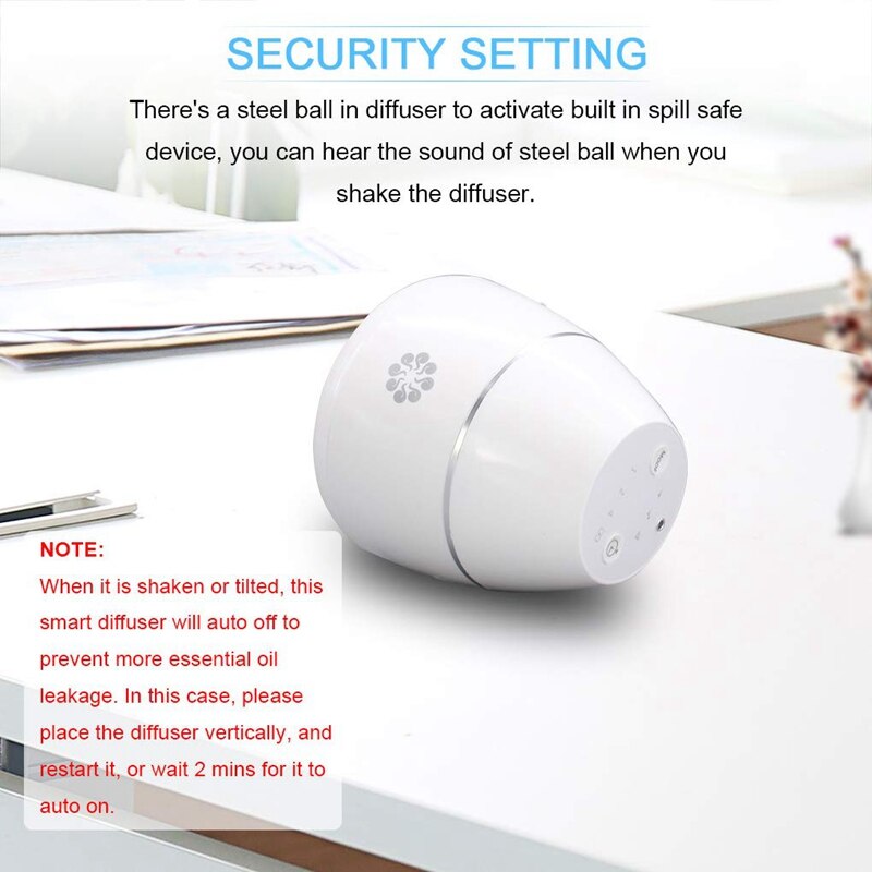 AFBC Ätherisches Öl Aroma Diffusor Vernebler mit USB Aufladbare Batterie, Tragbare für Haus, Büro, Reise UNS Stecker