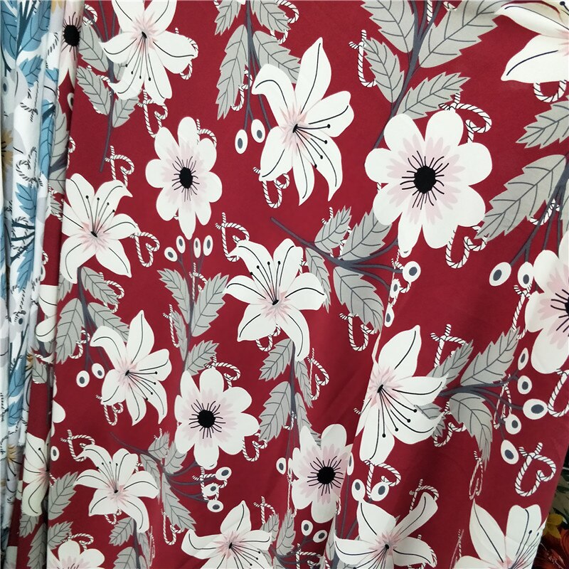 Soft Chiffon Dress Fabric dress blouse slightly stretchy shirt material DIY sewing textile Summer dress material