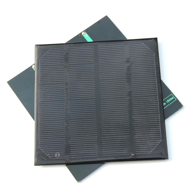 2W 6V Zonnecel Monokristallijne Zonnepaneel Solar Module DIY Solar Charger Voor 3.7V LED Licht 115*115MM 2 stuks