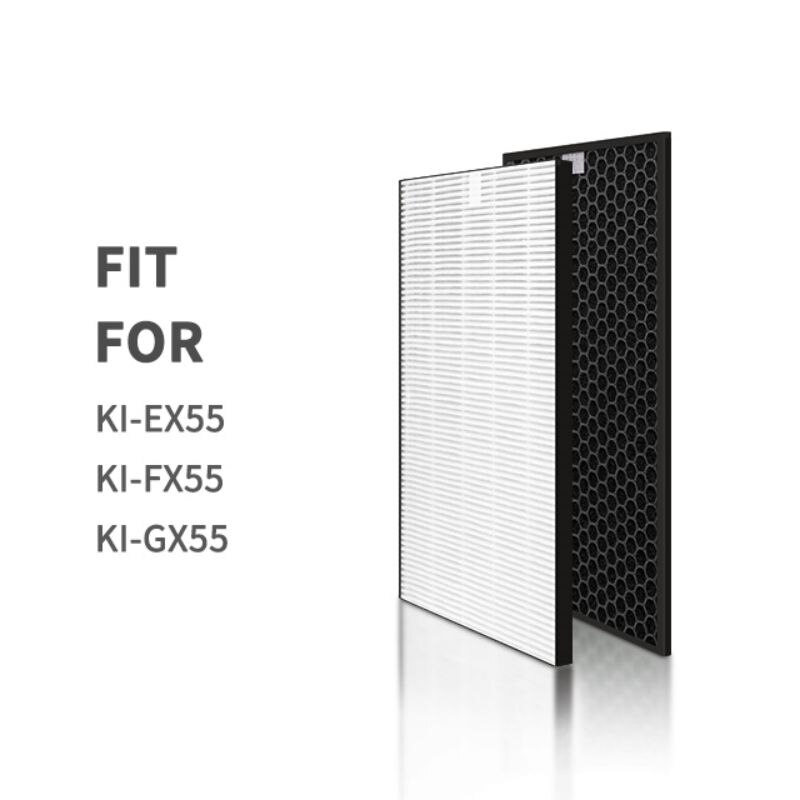 Air purifier For Sharp KI-EX55 KI-FX55 KI-GX55 filter dust collection activated carbon filter + hepa filter set