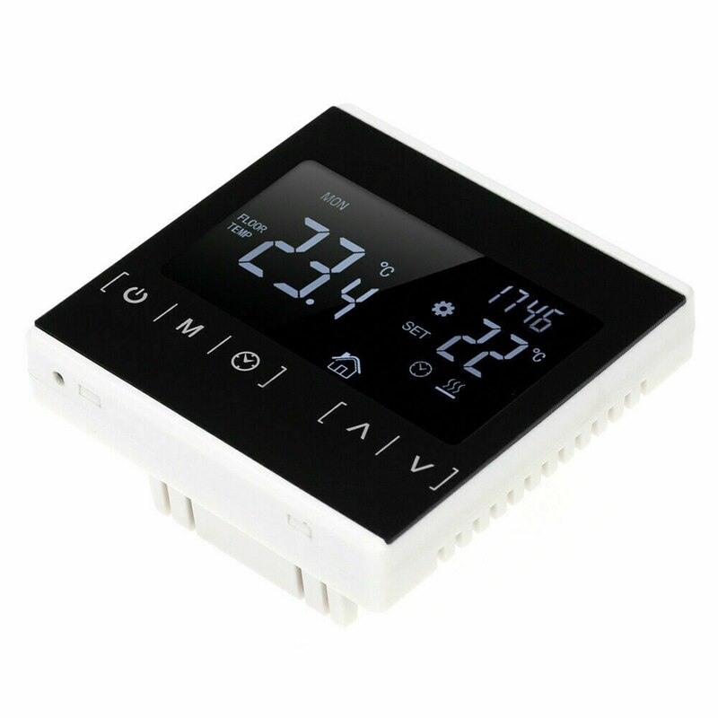 Electric LCD Screen Programmable Heating Room Thermostat Digital Smart Electric Room Floor Heating Thermostat Black Back Light