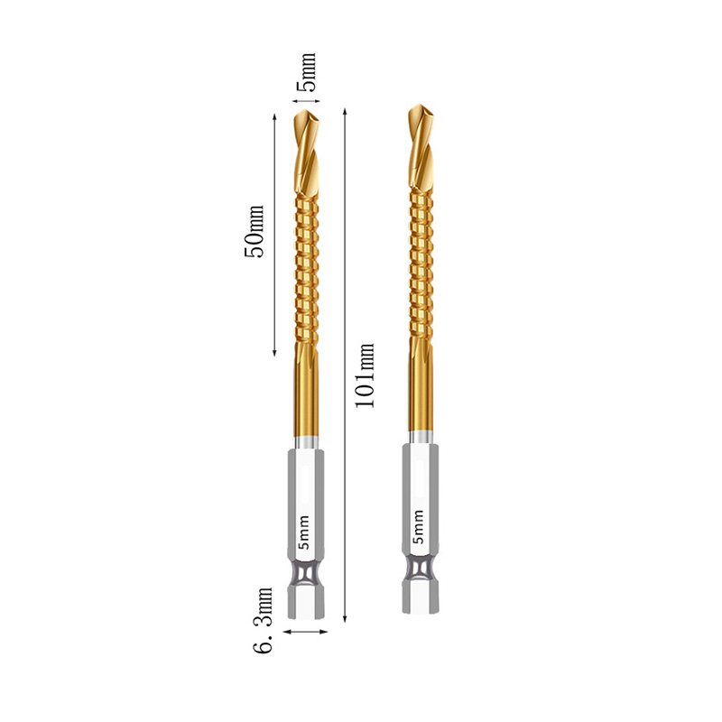 Juego de brocas helicoidales HSS, 6/2 Uds., 3-8mm, ranurado dentado, grifo de corte, sierra en espiral, sierra perforadora de madera, Metal y plástico, herramientas de taladro de titanio: Negro
