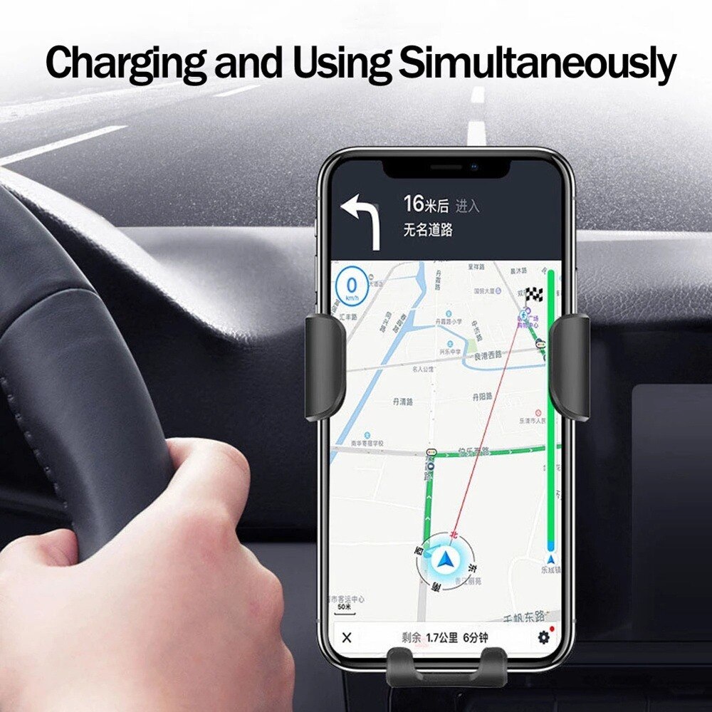 GYSO 60W Fast Qi Car Wireless Charger For iPhone 13 12 11 Pro MAX Samsung S10 S9 Xiaomi Mi 9 Wireless Charging Phone Car Holder