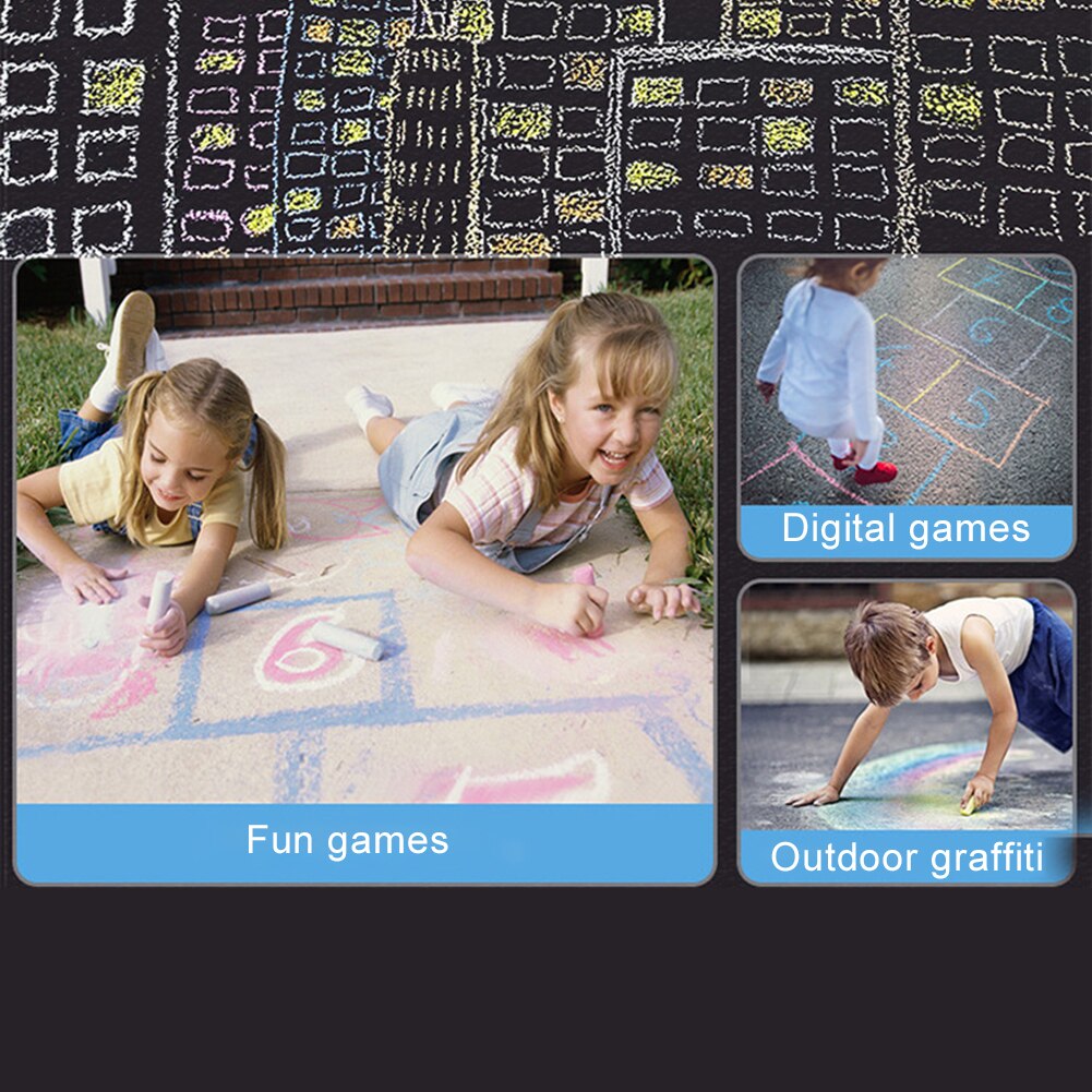 20Pcs Dustless Thick Chalk Kids Scrawling Painting Washable Pastel School Supply Children Outdoor painting