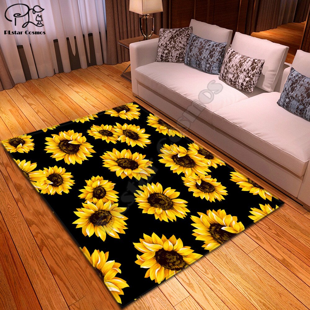 Zonnebloem Rose Patroon Grappige 3D Gedrukt Badkamer Voetstuk Tapijt Deksel Wc Cover Badmat Set Stijl-3: 4