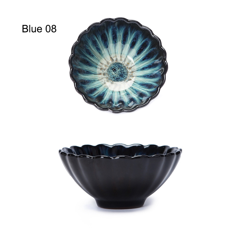 Colorful starry teacup,temmoku glaze tea cup,Kung fu cup Build kiln ceramic cup Teacup,Chinese Jingdezhen Beautifully artwork: 11