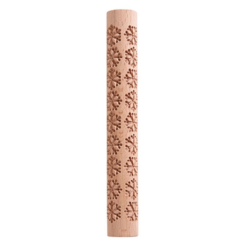 Weihnachten Holz Präge rollen Stift Fondant Teig Jahrgang aufbringen Gravierte Rolle Stock Backen Gebäck Werkzeug Backen Zubehör: 04