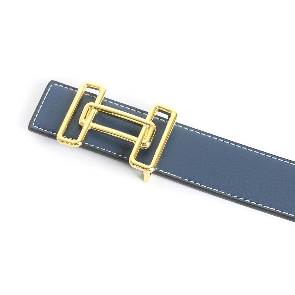 Luxe Pin Gesp Riem Heren Koeienhuid Vrouwen Echt Echt Leren Jurk Riem Voor Jeans Tailleband Blauw: Roze / 105 CM
