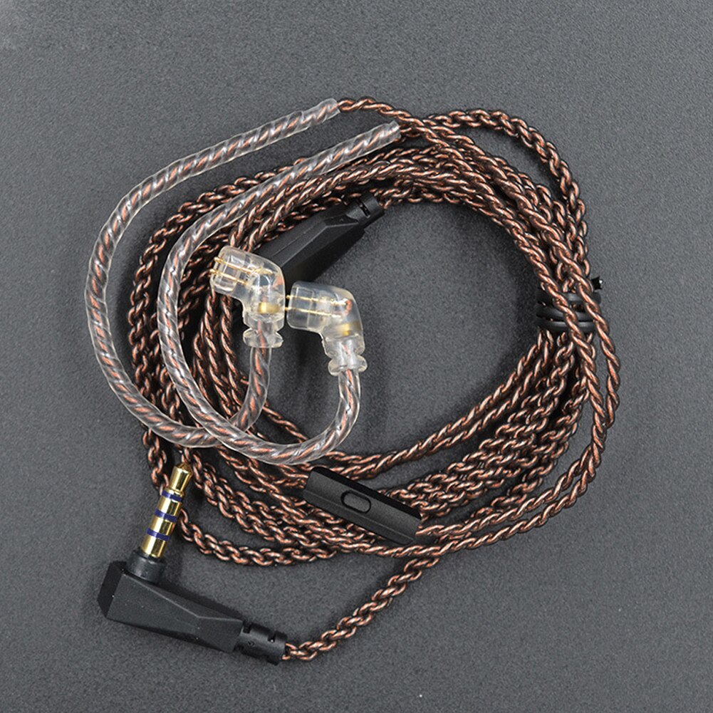 Voor Kz ZS5 6 Duurzaam Plated L Plug Gewijd Upgrade Geluid Stabiele Koper 0.75Mm 2 Pin Accessoires Draad Oortelefoon kabel