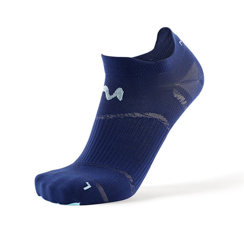 Professionelle unisex Sport Socken Leichte schnell trocken tragen Besteändig Laufschuhe Socken für Marathon- Joggen Fitness: Marine / L(39-42)