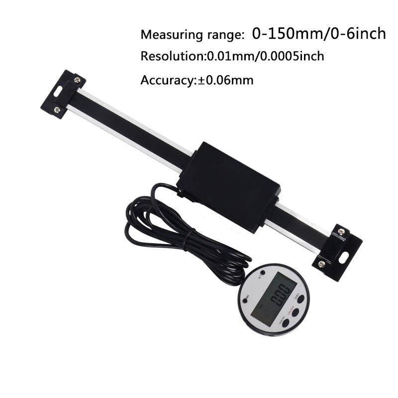 External LCD Display Digital Linear Scale DRO Magnetic Remote Digital Readout Scale 150mm 200mm 300mm: 0-150mm round