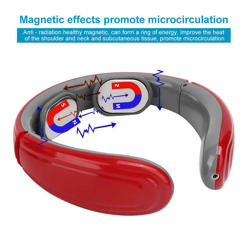 Electric Neck Shoulder Massager Low Frequency Magnetic Therapy Pulse Pain Relief Relaxation Vertebra Physiotherapy Instrument