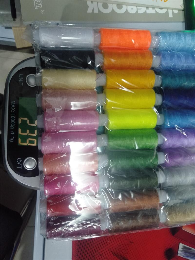 30 colori 250iarde Rocchetti Di Filo per Cucire Accessori Della Macchina Filo da Ricamo Filo di Cotone Mestiere Forniture di toppa di Cotone A Casa Da Cucire