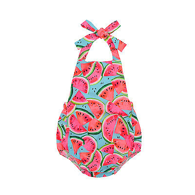 Toddler baby børn piger vandmelon romper jumpsuit outfits sunsuit one-pieces