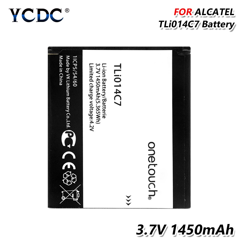 Original TLi014C7 TLi-014C7 batería para 4024D 4024X4,0 "3,7 V 1450mAh TLi 014C7 Alcatel OneTouch Pixi primero