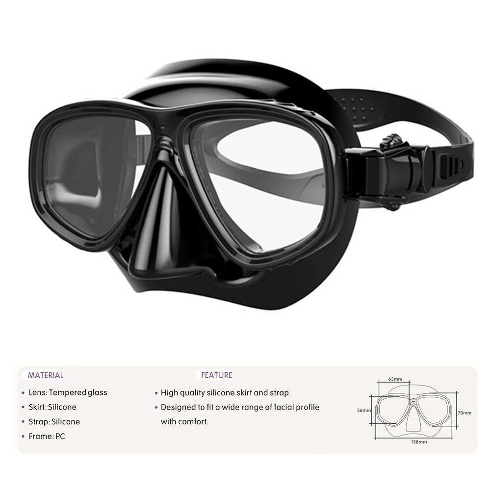Free Diving Mask Gold Rimmed Glasses Ultra Low Volume Snorkeling Goggles for Scuba Dive for Adults Free Breath Diving 2022
