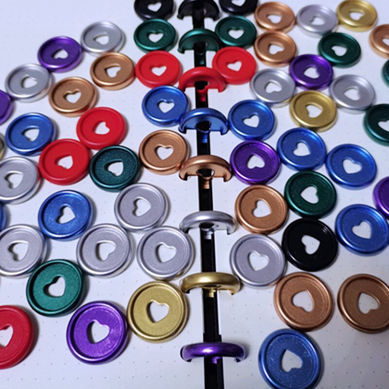 frosted plastic binding ring 100PCS23MM mushroom hole notebook frosted button DIY binding button binding CD: Color mixing