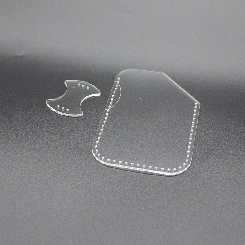Leather card holder sewing pattern Acrylic bag mold finish size 10x6.8cm 2pcs/lot