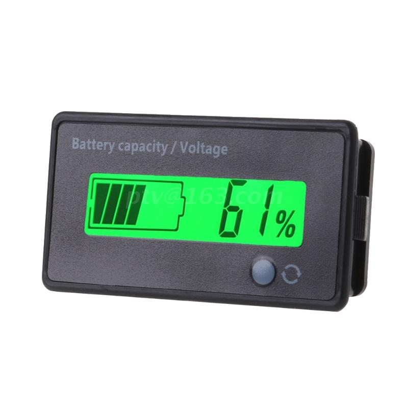 12V-84V Lood-zuur Batterij Capaciteit Indicator Voltage Meter Voltmeter Lcd Monitor