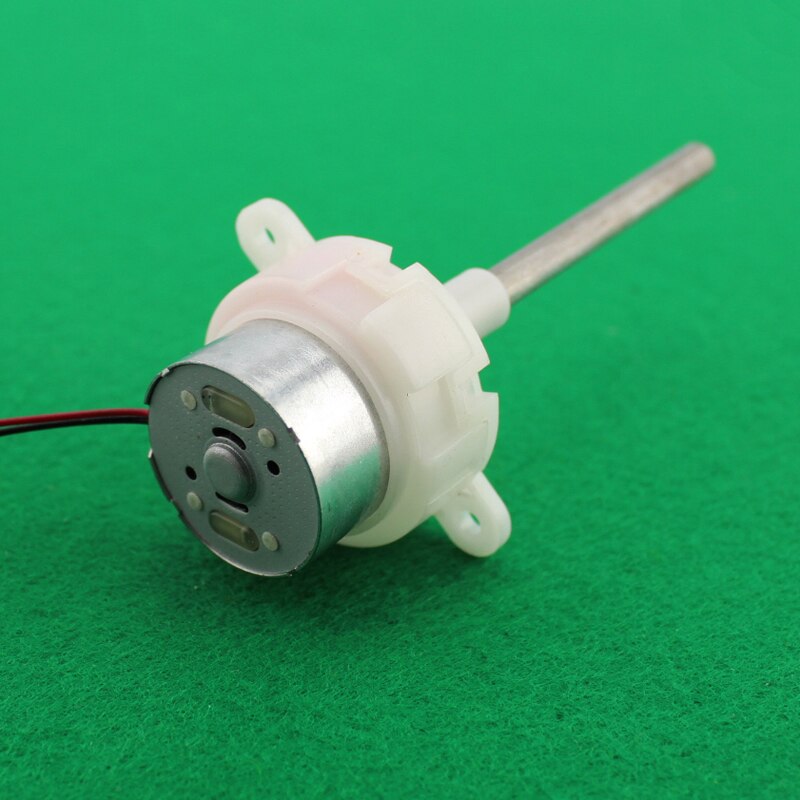 White round 300 gear motor (blind hole shaft) low speed long shaft micro DC motor solar motor