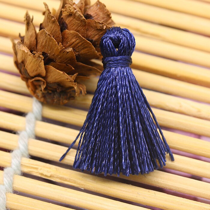 10pc polyester mini kwastjes diy thuis textiel gordijn kleding hanger knutsel kwastjes handgemaakte kwastjes maken stoffen decoratie benodigdheden: Saffierblauw