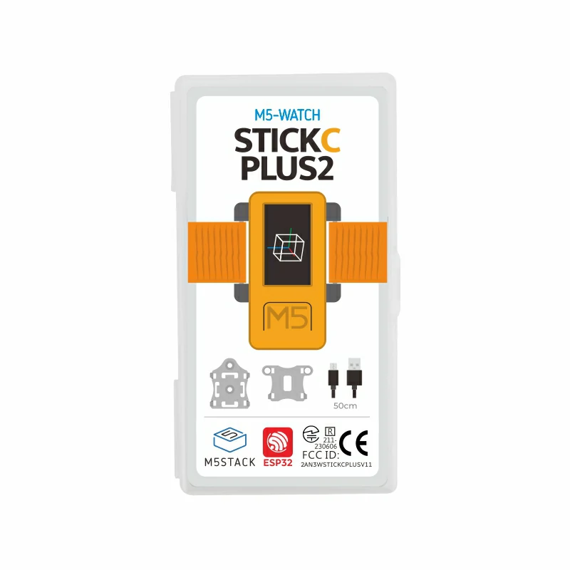 M5Stack officiel M5StickC PLUS2 ESP32-PICO Mini Kit de développement IoT IR et WiFi contrôleur IoT à écran TFTScreen 1.14 pouces: Beige