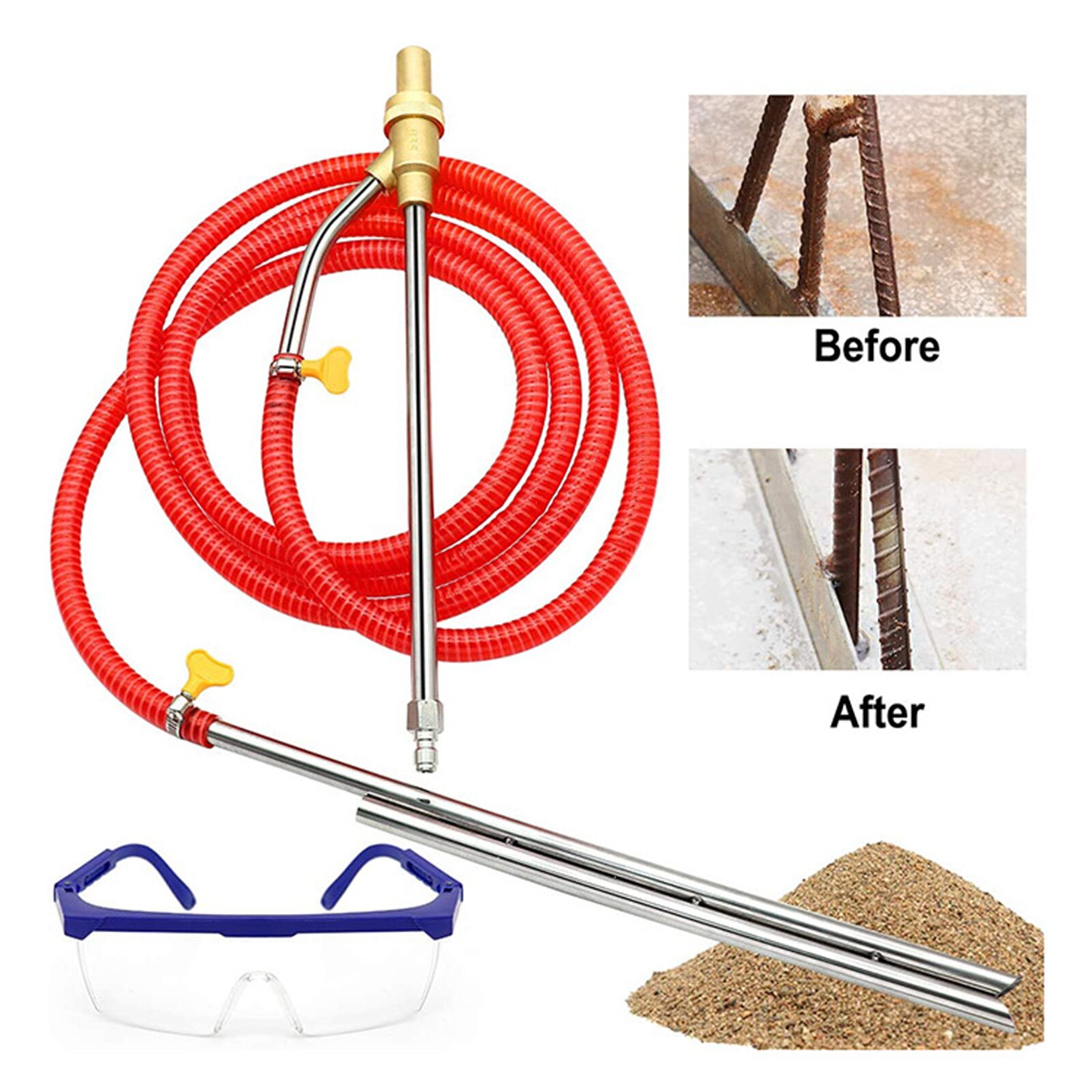 Universal Pressure Washer Sandblasting Kit Wet Remove Rust Graffiti Paint